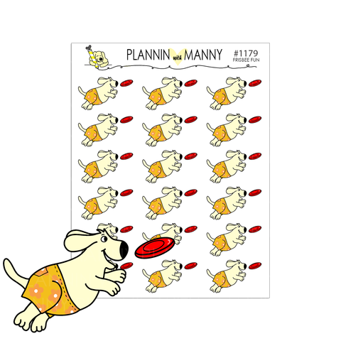 1179 FRISBEE FUN Planner Stickers- Summer Fun Collection