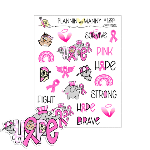 1222 Assorted Hope Planner Stickers