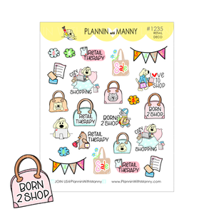 1235 Retail Therapy Deco Planner Stickers