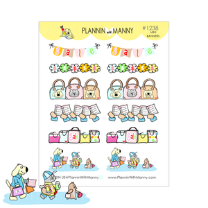 1238 Retail Therapy Mini Banner Stickers