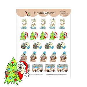 1241 Manny's 2nd Christmas Vacation Character Planner Stickers