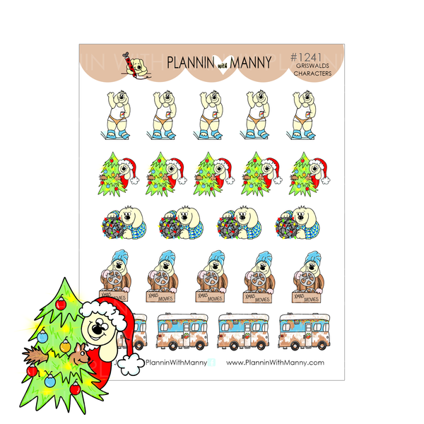 Mk129 ABC VERTICAL MINI Weekly Kit- Manny's 2nd Christmas Vacation Collection