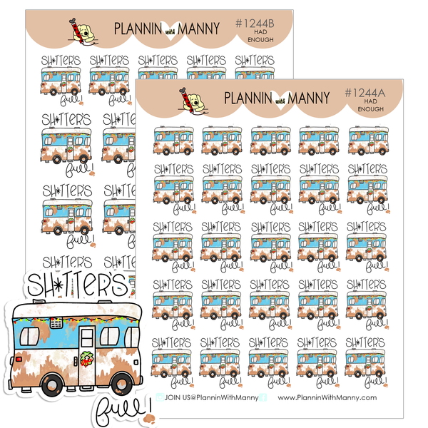 1244 Had Enough Manny's 2nd Christmas Vacation Planner Stickers