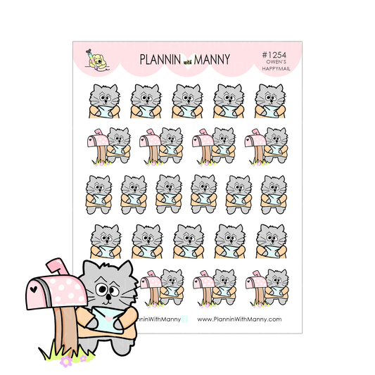 1254 Owen Happy Mail Planner Stickers