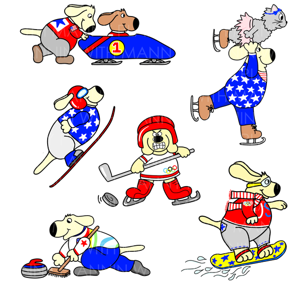 1260 Winter Games Character Planner Stickers