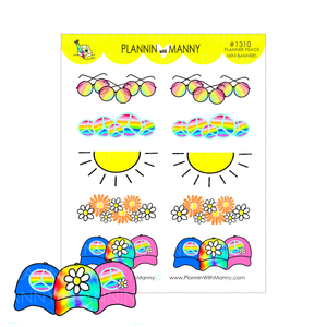 1310 Planner Peace Mini Banner Planner Stickers