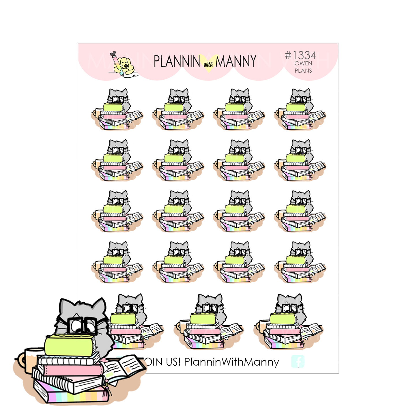 1334 Owen Plans Planner Stickers