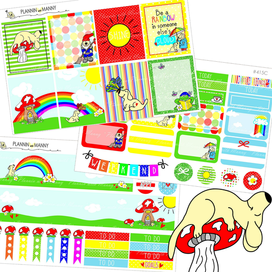 415 VERTICAL Weekly Kit - Rainbow Bright Collection