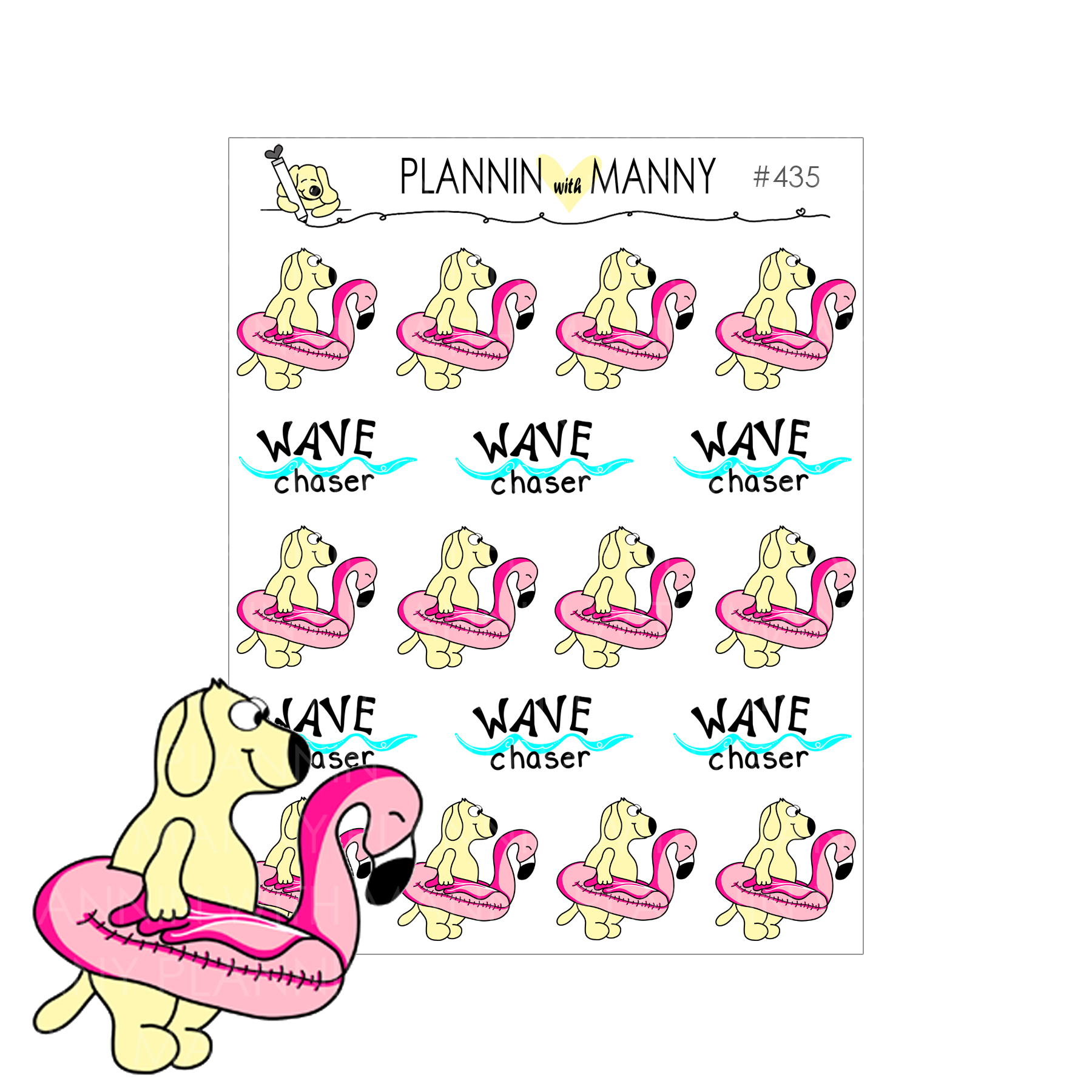 435 WAVE CHASER Planner Stickers - Beachin Collection