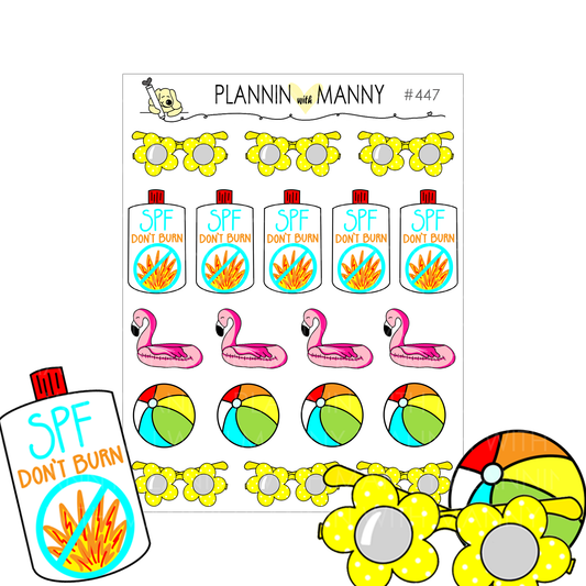 447 BEACHIN ACCESSORY Planner Stickers - Beachin Collection