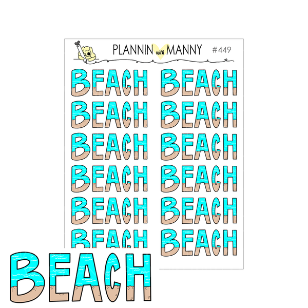 449 BEACH Planner Stickers - Beachin Collection