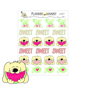 497 MELON Planner Stickers - One in A Melon Collection