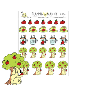 537 APPLE ORCHARD Planner Stickers - Apple Days Collection