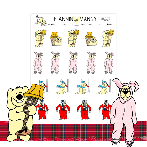 667 Christmas Story Character Planner Stickers and Diecuts