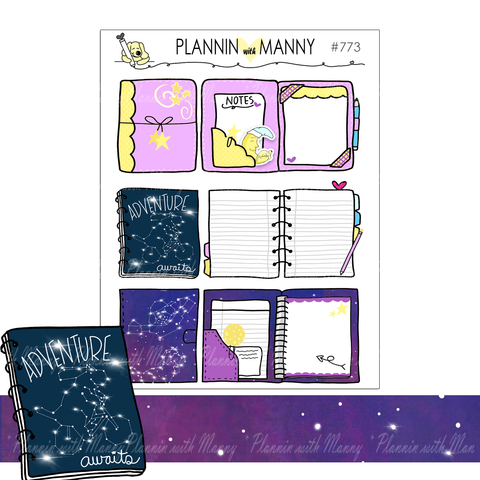 773 Celestial 3D Foldable Planner Stickers- Dear Universe Collection
