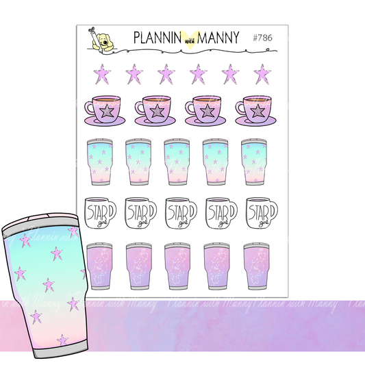 786 Star Cup Planner Stickers - Dear Universe Written in the Stars Collection