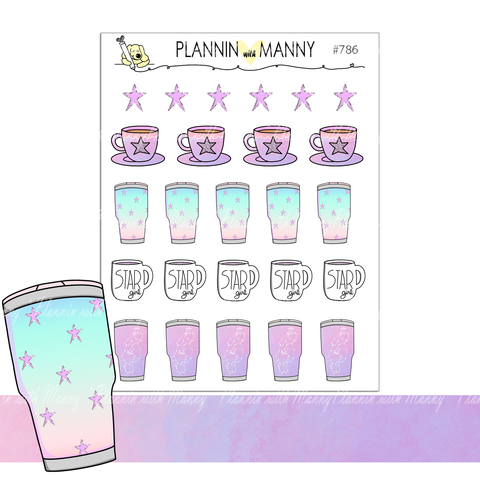 786 Star Cup Planner Stickers - Dear Universe Written in the Stars Collection