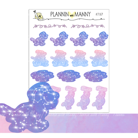 787 Constellation Planner Stickers-Dear Universe Written in the Stars Collection