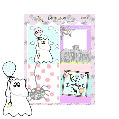 999A Spooky Bits Full Box Mini Planner Sticker Sheet