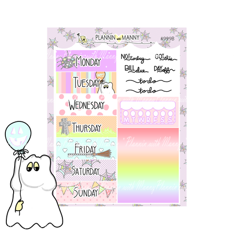 999B Spooky Bits Date Sheet Planner Sticker