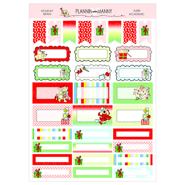 A24 TPC ACADEMIC 5 & 7 Day Weekly Planner Kit - Holiday Brain Collection