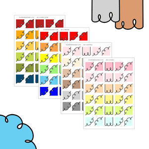 DB114 Doodle Corners & Flags Planner Stickers