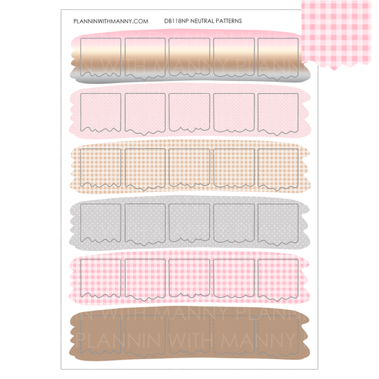 DB118NP Neutral Flag Planner Stickers