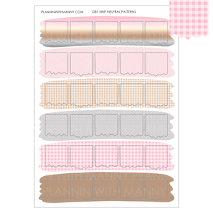 DB118NP Neutral Flag Planner Stickers