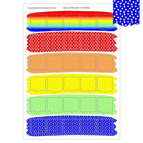 DB118 Primary Flag Planner Stickers
