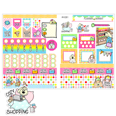 H281 HOBONICHI Weekly Planner Stickers - Retail Therapy Collection
