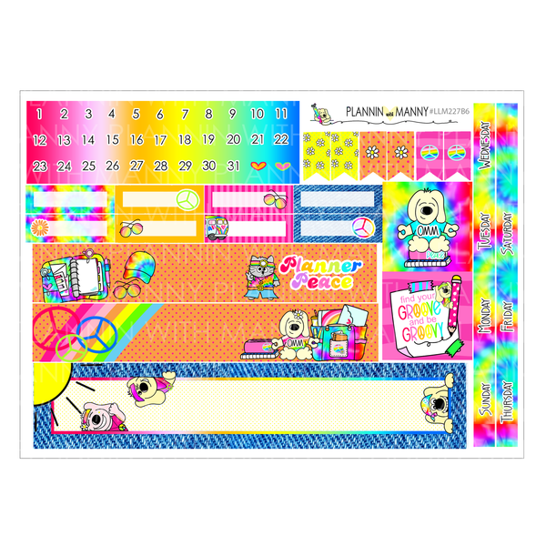LLM227 B6 Monthly Planner Stickers- Planner Peace Collection