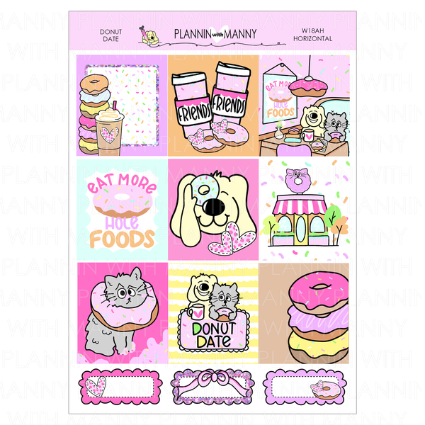 W18AH HORIZONTAL Weekly Kit - Donut Date Collection