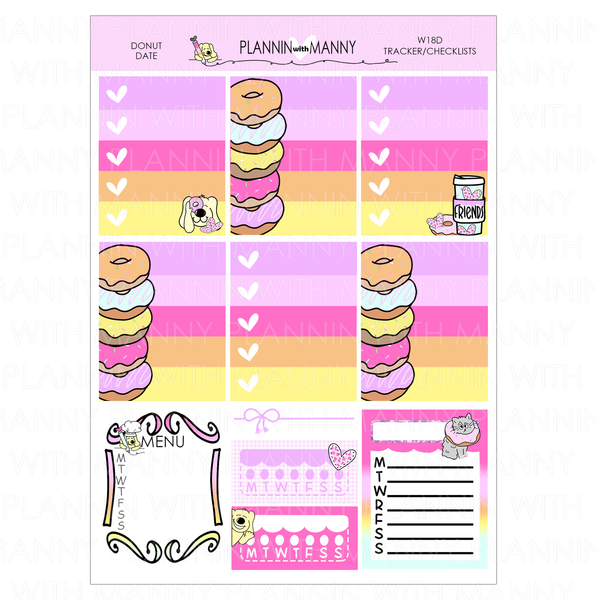 W18AH HORIZONTAL Weekly Kit - Donut Date Collection