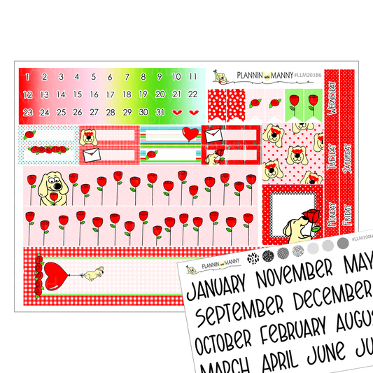 LLM203B6 Lovin This Rosie Life B6 Monthly Planner Stickers