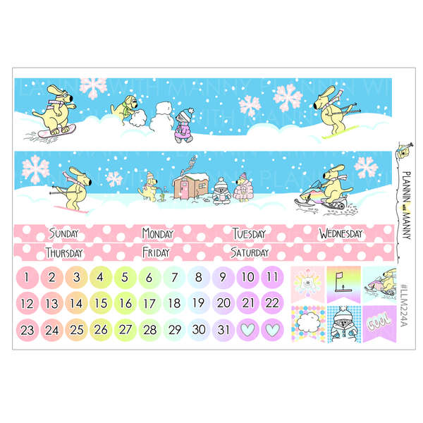 LLM224 MONTHLY PLANNER STICKERS - Snow Much Fun Collection