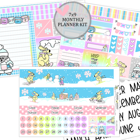 LLM224 MONTHLY PLANNER STICKERS - Snow Much Fun Collection