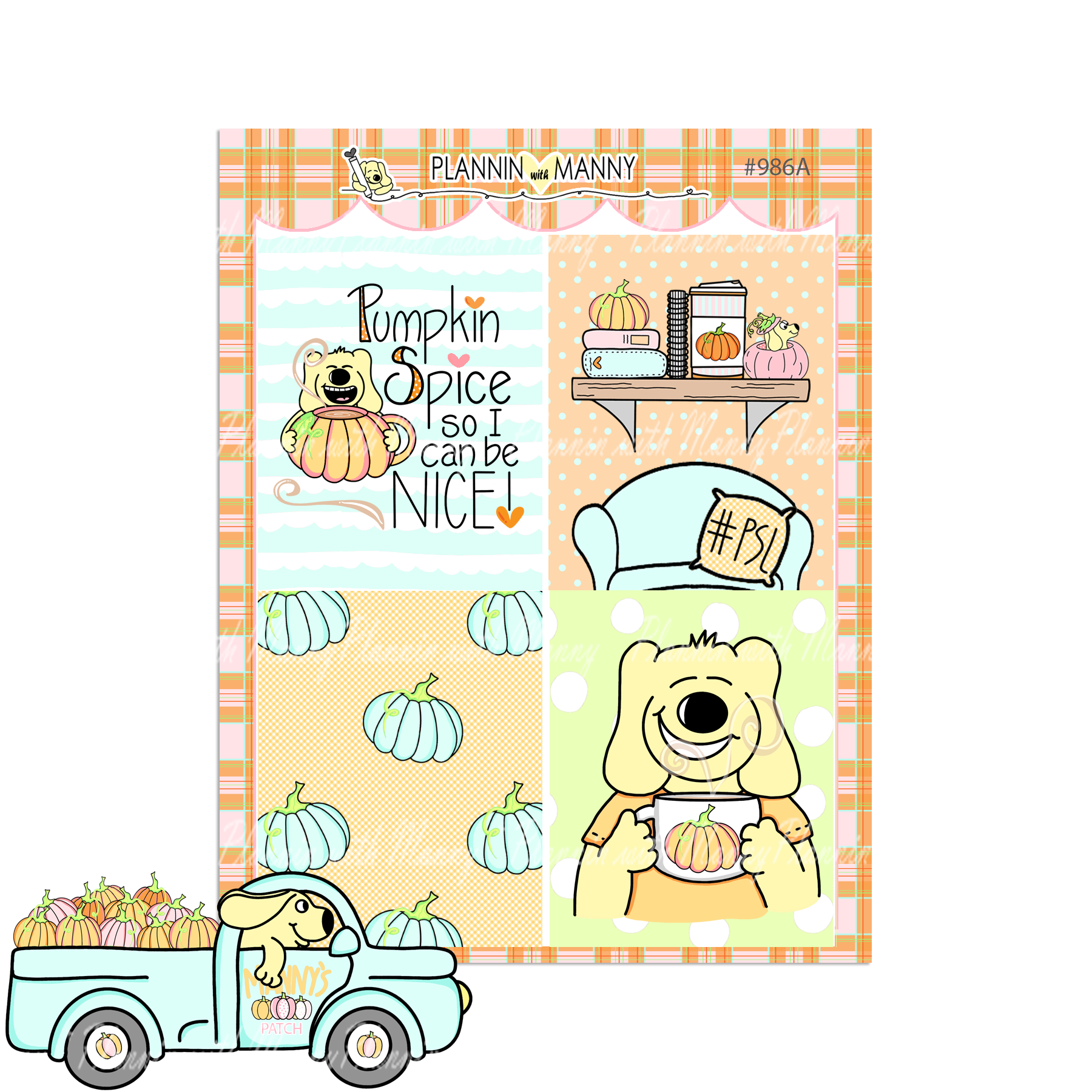986A - Manny's Spiced Pumpkin Mini Full Box Sheet