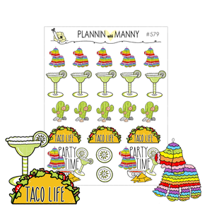 579 Taco Party Planner Stickers - Taco Life Collection