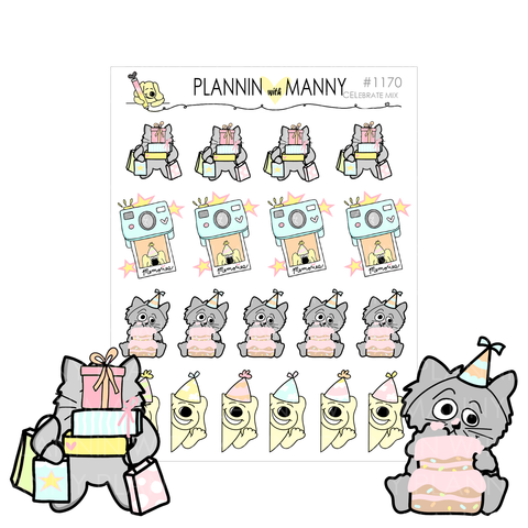 1170 CELEBRATE MIX Planner Stickers - Celebrate Collection