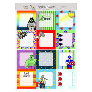 A760C Puppy Power 1.5" Square Planner Stickers