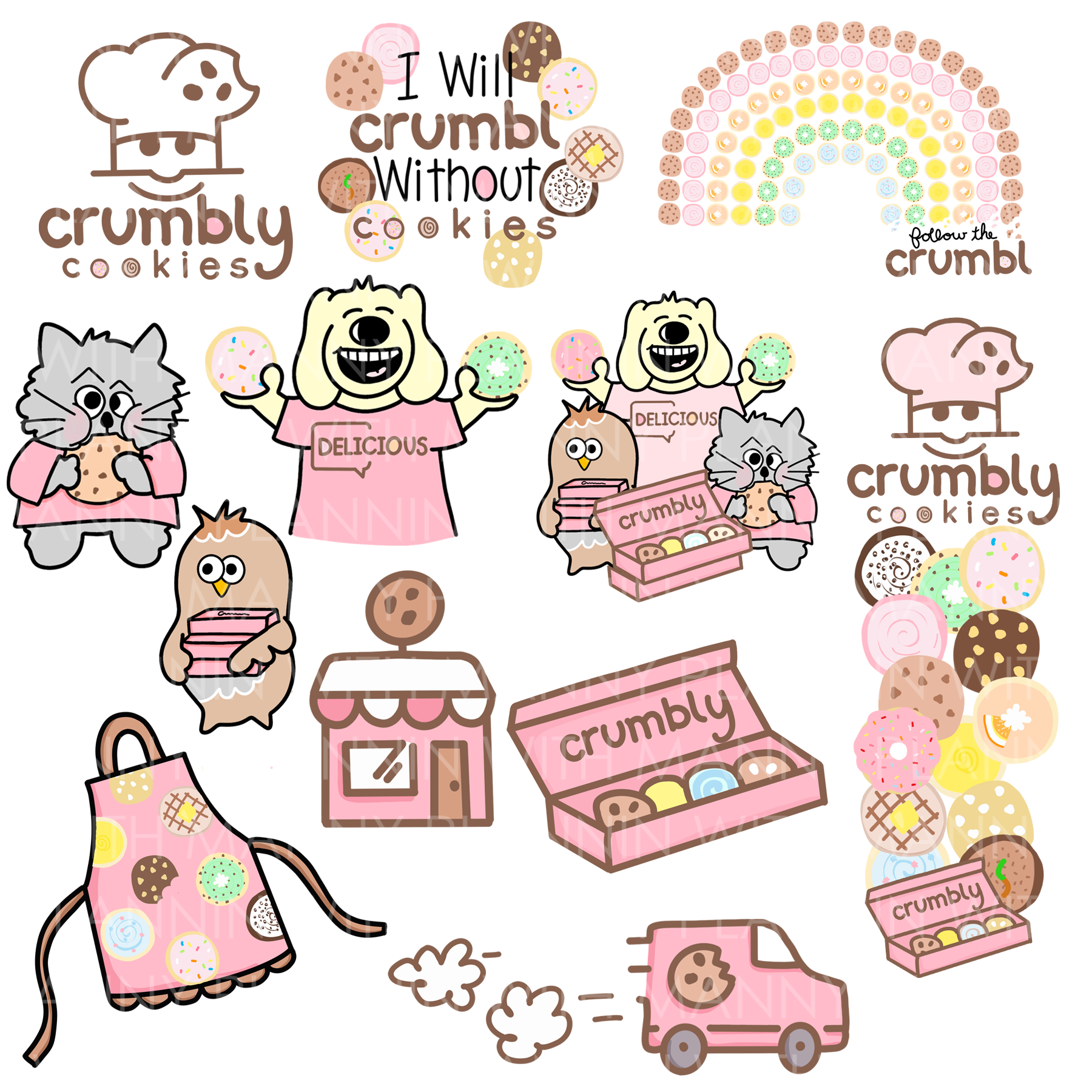 Crumbly Cookies Diecuts