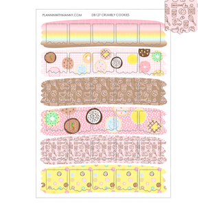 DB127 Crumbl Cookies Flag Planner Stickers