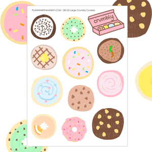DB130 Large Cookie Stickers- Crumbly Cookies