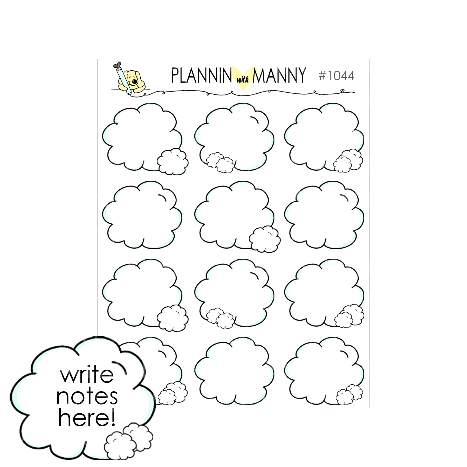 1044 Snowball Write In Planner Stickers – Plannin with Manny