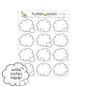 1044 Snowball Write In Planner Stickers