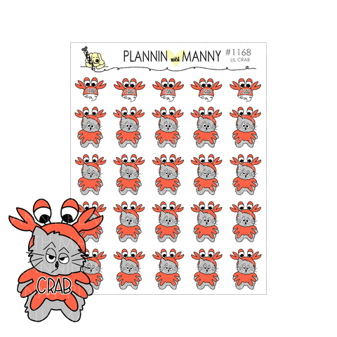 1168 LIL CRAB Planner Stickers