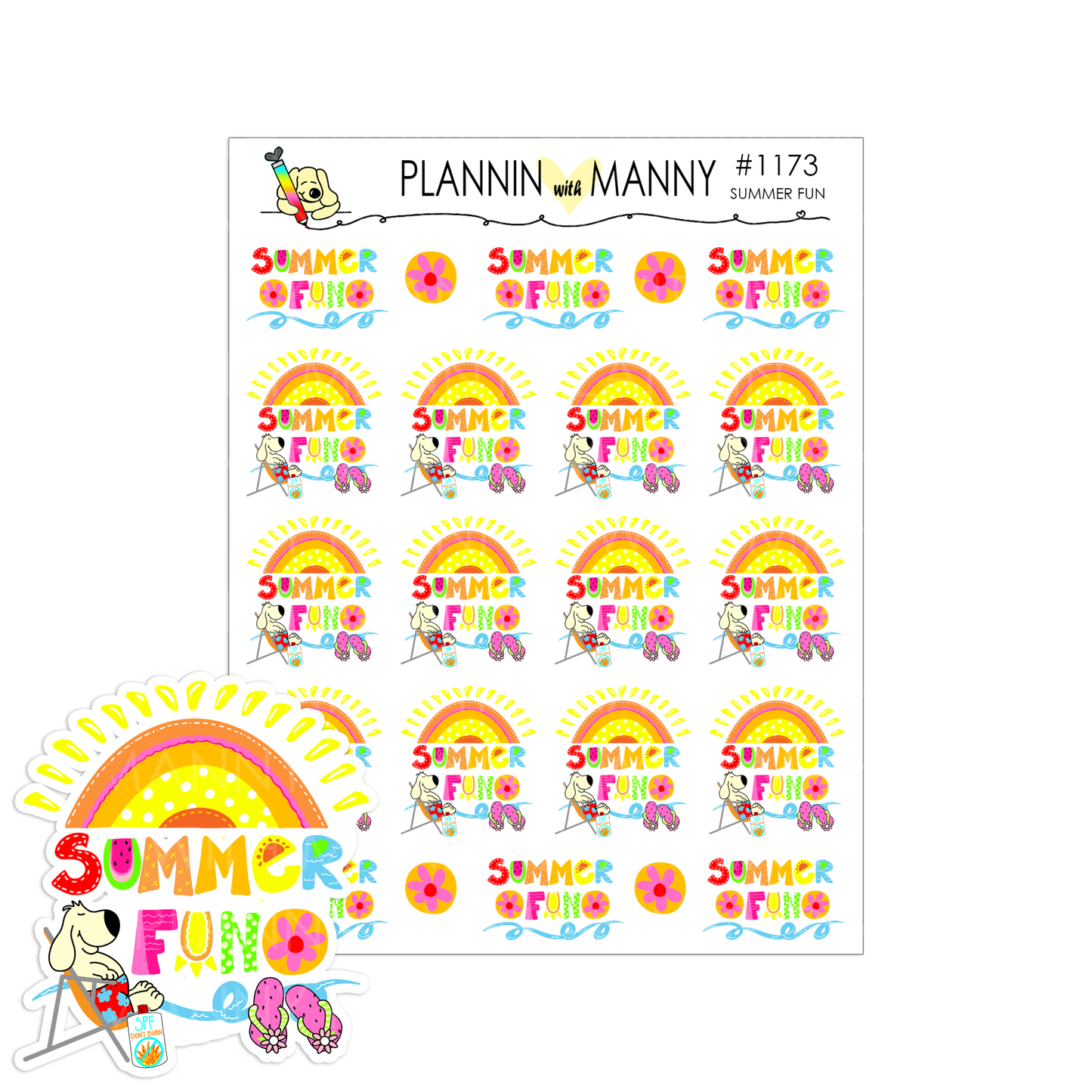 W20AHP-HAPPY PLANNER CLASSIC Weekly Kit - Summer Fun Collection