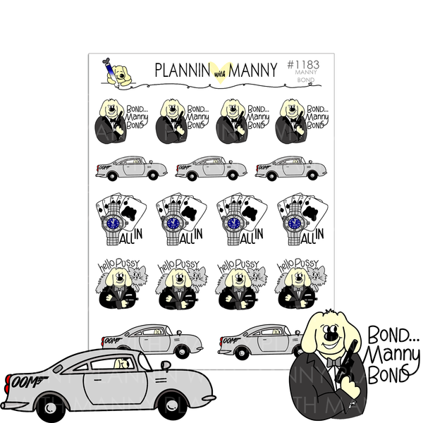 1183 MANNY BOND Planner Stickers - Manny Bond Collection