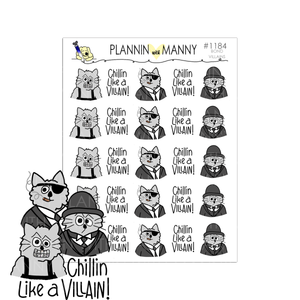 1184 MANNY BOND VILLAIN Planner Stickers- Manny Bond Collection