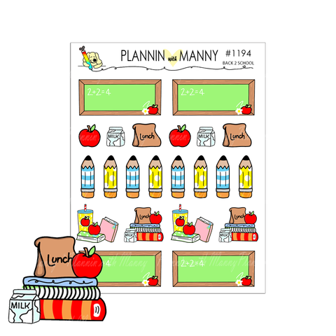 1194 Back 2 School Accessory Planner Stickers - Back2School Collection